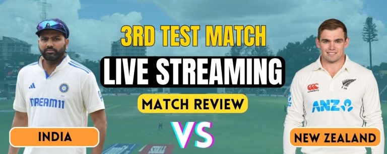 India vs New Zealand 3rd Test Match | Live Streaming and Match details