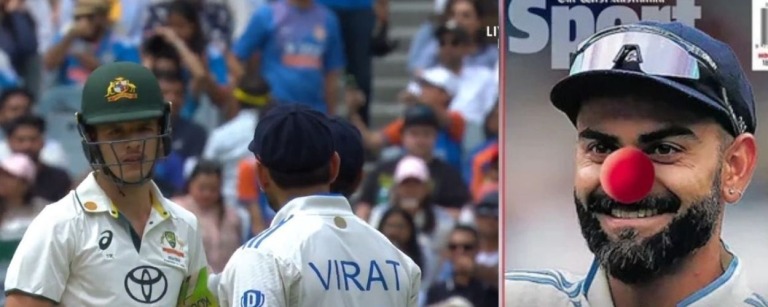 “Australian Media Slams Virat Kohli as ‘Clown’ After Boxing Day Test Scuffle”